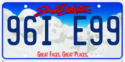 SD license plate 96IE99