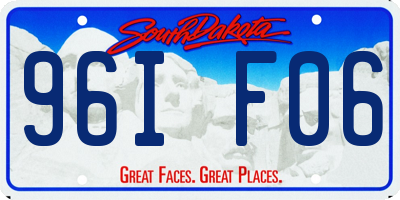 SD license plate 96IF06