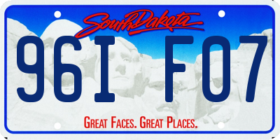 SD license plate 96IF07