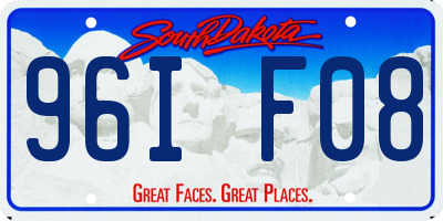 SD license plate 96IF08