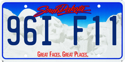 SD license plate 96IF11