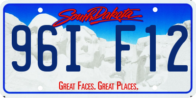 SD license plate 96IF12