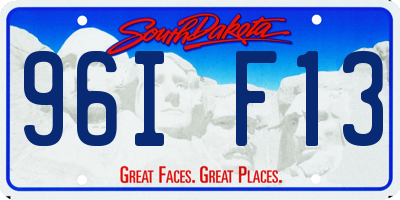 SD license plate 96IF13