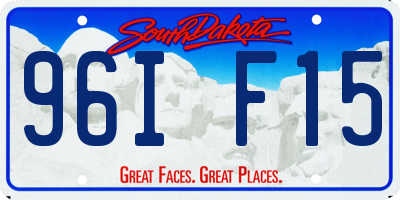 SD license plate 96IF15