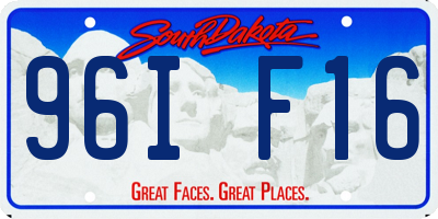 SD license plate 96IF16