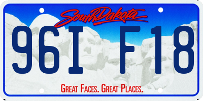 SD license plate 96IF18
