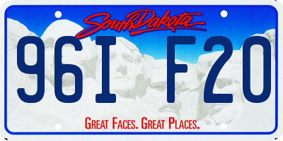 SD license plate 96IF20