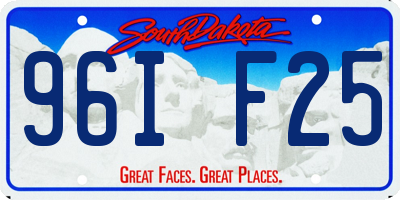 SD license plate 96IF25