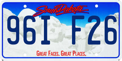 SD license plate 96IF26