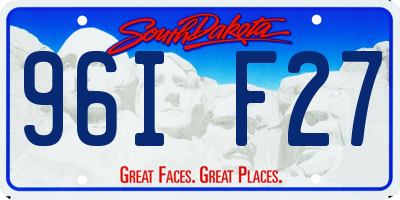 SD license plate 96IF27