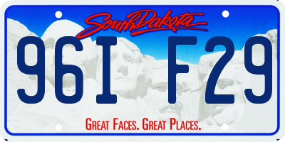 SD license plate 96IF29