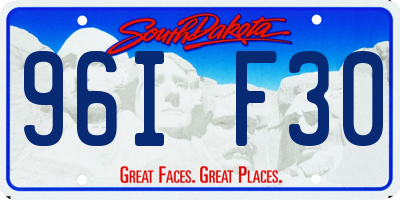 SD license plate 96IF30