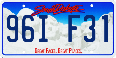 SD license plate 96IF31