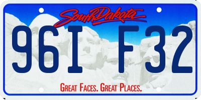 SD license plate 96IF32