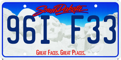 SD license plate 96IF33
