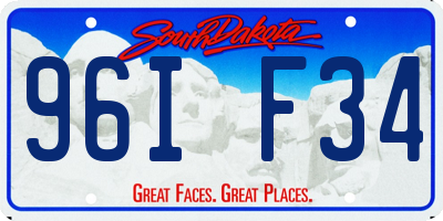 SD license plate 96IF34