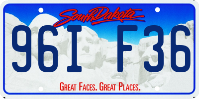 SD license plate 96IF36