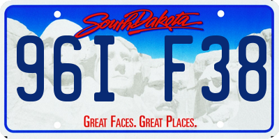 SD license plate 96IF38
