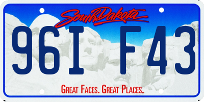 SD license plate 96IF43