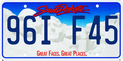 SD license plate 96IF45