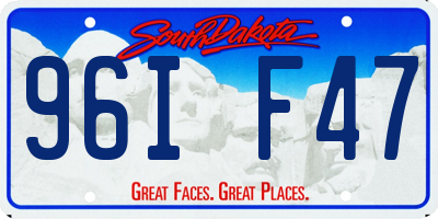 SD license plate 96IF47