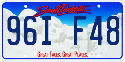 SD license plate 96IF48
