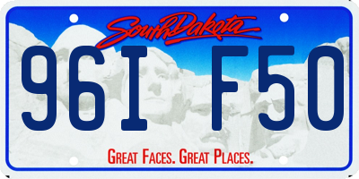 SD license plate 96IF50
