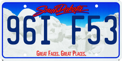 SD license plate 96IF53