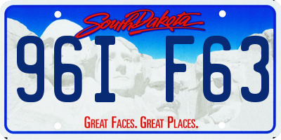 SD license plate 96IF63