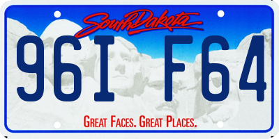 SD license plate 96IF64