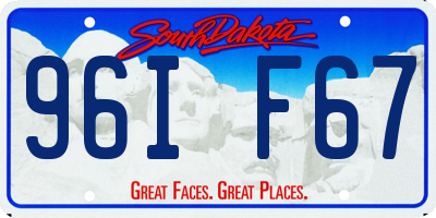 SD license plate 96IF67