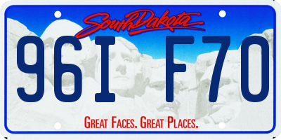 SD license plate 96IF70