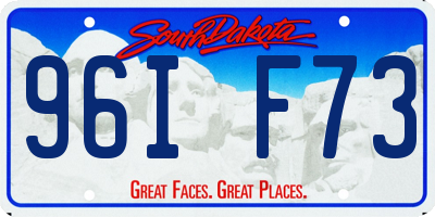 SD license plate 96IF73