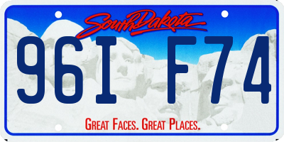 SD license plate 96IF74