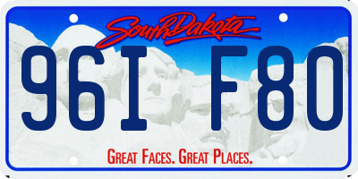 SD license plate 96IF80