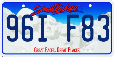 SD license plate 96IF83