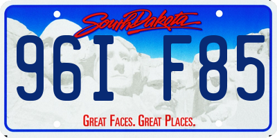 SD license plate 96IF85