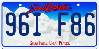 SD license plate 96IF86