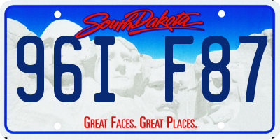 SD license plate 96IF87