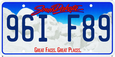 SD license plate 96IF89