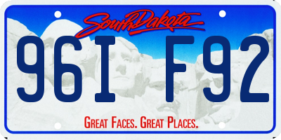 SD license plate 96IF92