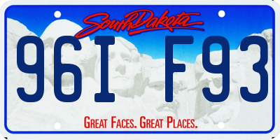 SD license plate 96IF93