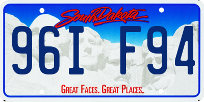 SD license plate 96IF94