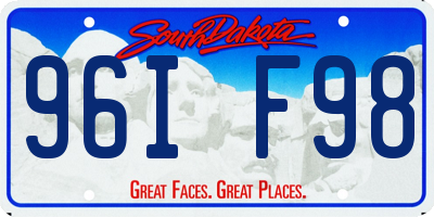 SD license plate 96IF98