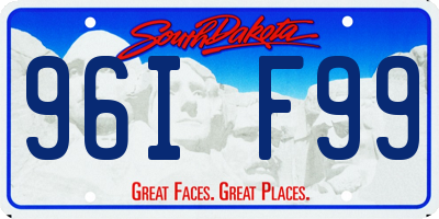 SD license plate 96IF99