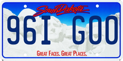 SD license plate 96IG00
