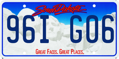 SD license plate 96IG06