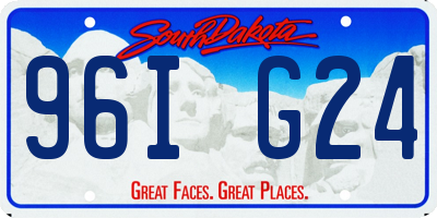 SD license plate 96IG24