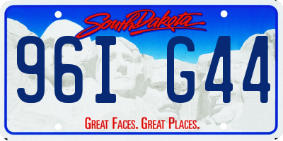 SD license plate 96IG44