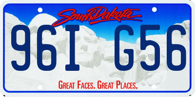 SD license plate 96IG56